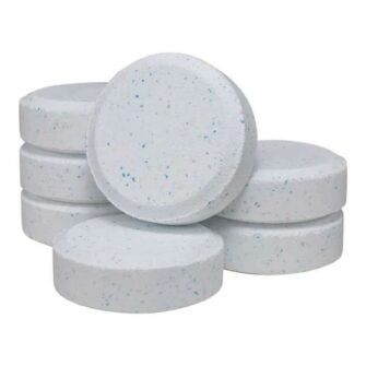 MTF 5 in 1 chloor tablet met blauwe stippen