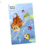 Fille de puzzle de plongée