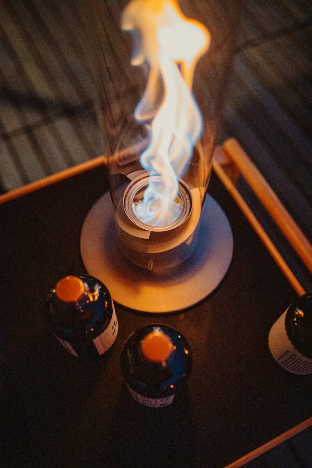 Lampe de table Spin bioéthanol pour le jardin ou la terrasse a