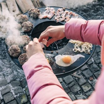 Fire bowl Bowl multifunctional with tripod