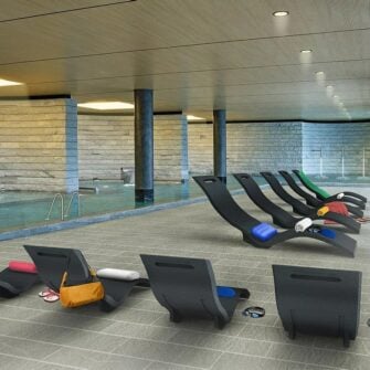 Chaise longue de luxe en plastique