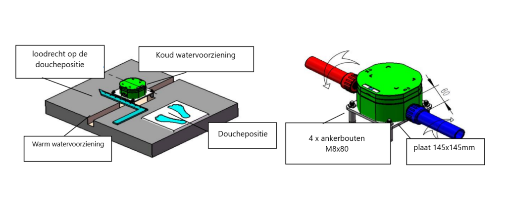 raccord de douche extérieur noir aqt