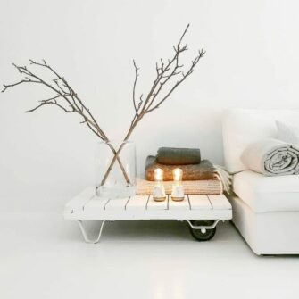 Humble One table lumineuse ambiance marbre blanc