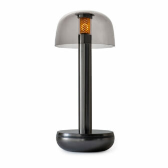 Humble Two Tischlampe aus dunklem Titan geräuchert