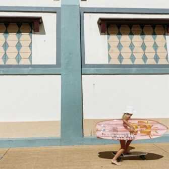 Planche de surf rose 08