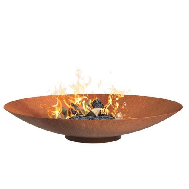 Corten steel fire bowl round