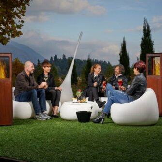 Cube Pellet Terrassenheizung Atmosphäre