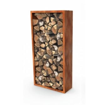 Egura corten steel wood storage 01