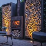 Forno houtopslag zwart