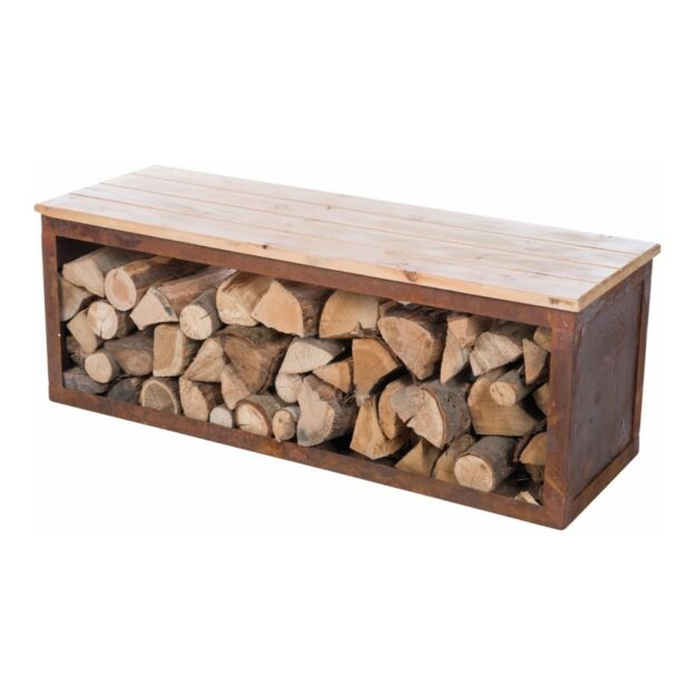 Wood storage bench tyr 120cm