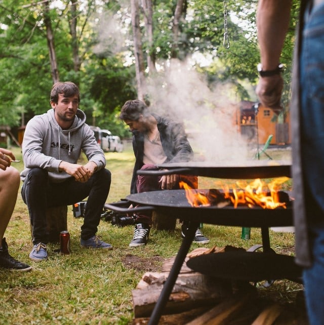 Garden fireplace for cooking