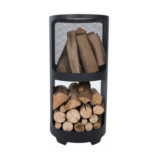 Fire basket with wood storage 44cm 02