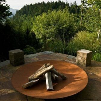 Fire bowl corten steel round 03
