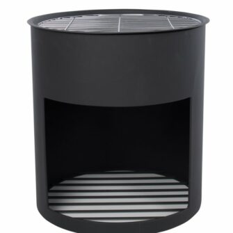 Fire barrel with grate and wood storage 45cm