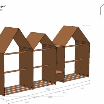 Dimensions ponts rangement bois
