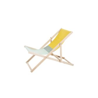 Chaise de plage bleu jaune