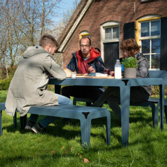 Bended design garden table 01