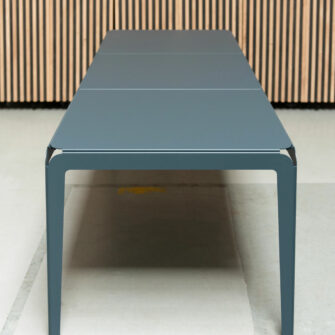Bended garden table bench 06