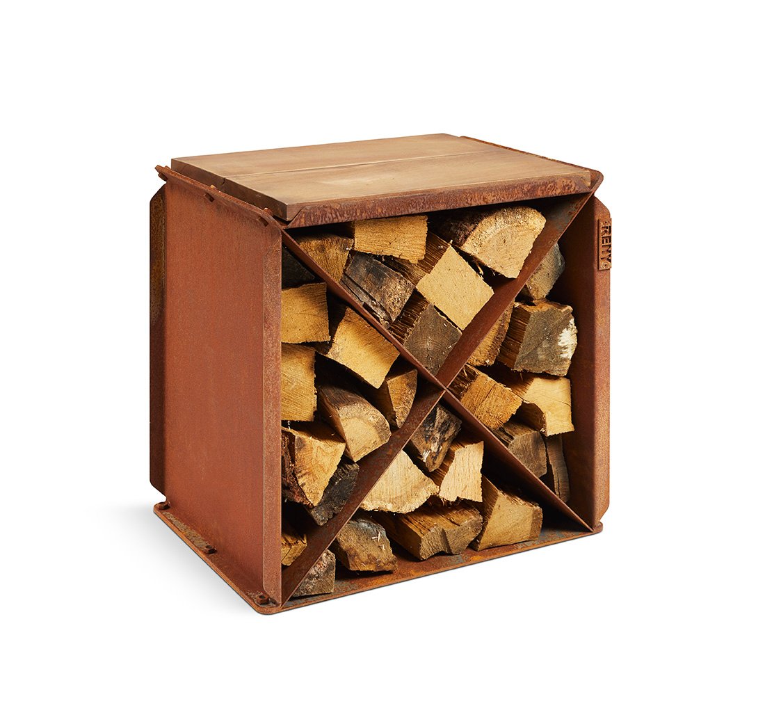 BloX wood storage with seat