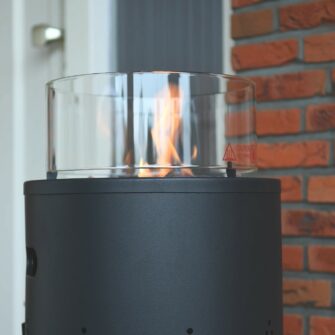 Vitre de sécurité pour chauffage de terrasse au gaz