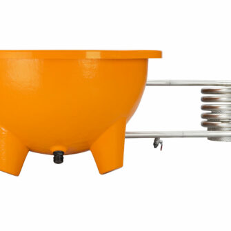 Dutchtub causeuse orange vue de côté