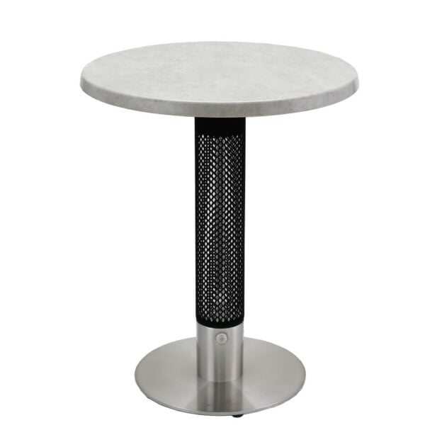 Infrared table radiator small silver 02