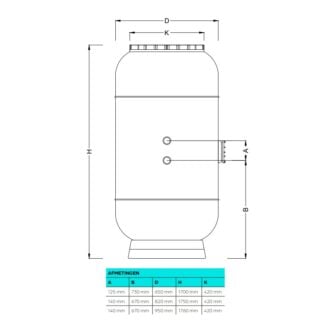 AQT high bed filter dimensions