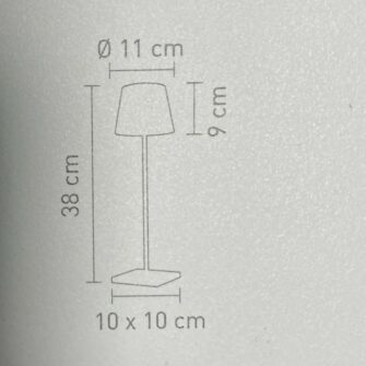 Abmessungen der Tischlampe Troll 2