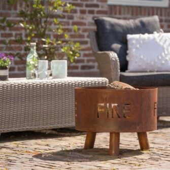 Handmade fire bowl Fulla 50cm in the garden