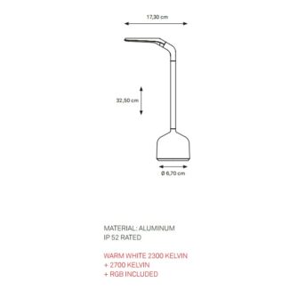 Imagilights petit cru table lamp dimensions