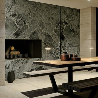 Lampe à poser Mira table d'ambiance photo pool house