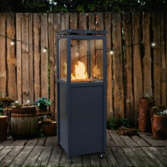 Cordoba gas fireplace patio heater black