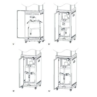 Ibiza Gaskamin Terrassenheizung Gasflaschenhalterung