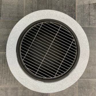 Plastic concrete look fire bowl BBQ grill grate