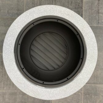 Plastic concrete look fire bowl BBQ insert grate