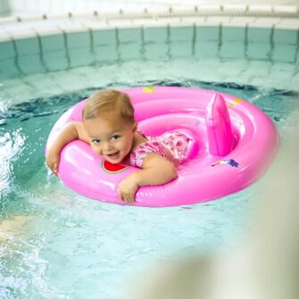 Baby zwemband met zitje roze 03