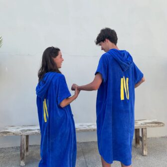 Ocean drive poncho adulte bleu 03