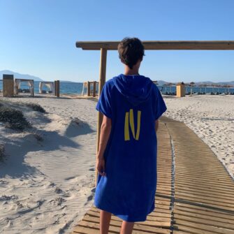 Ocean drive poncho adulte bleu 04