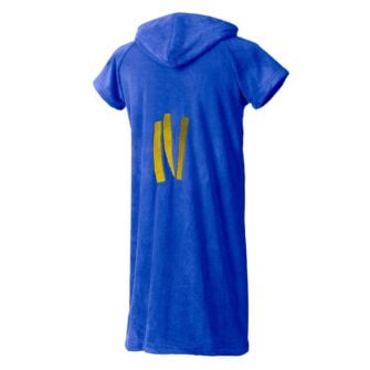 Ocean drive poncho adult blauw achterzijde