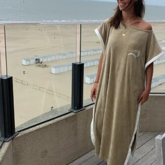 Ocean drive poncho adult woman beige 04