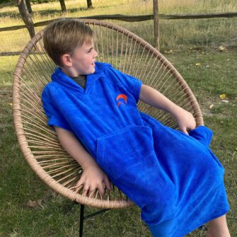 Ocean Drive Poncho Kinder Blau 02