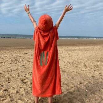 Ocean Drive Poncho Kinder Orange 02