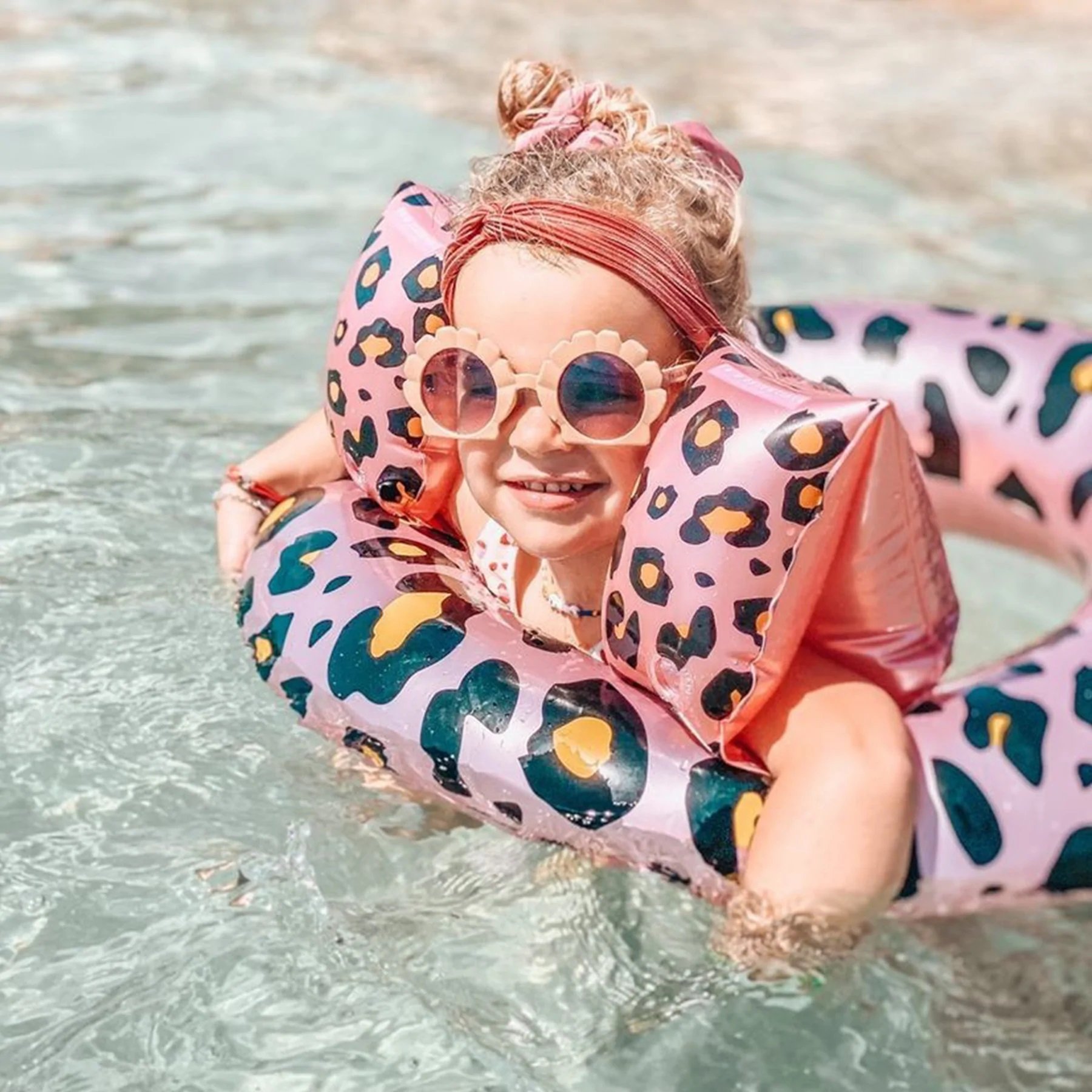 Brassards Piscine pour Enfants Leopard Rose