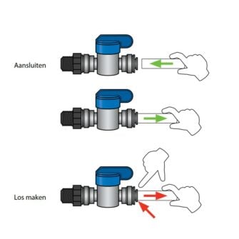 Watersens stop valve installatie