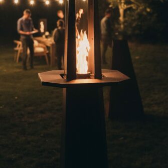 Odin pellet patio heater detail flame kl