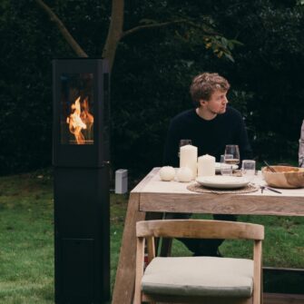 Sigi pellet terrasverwarming in tuin