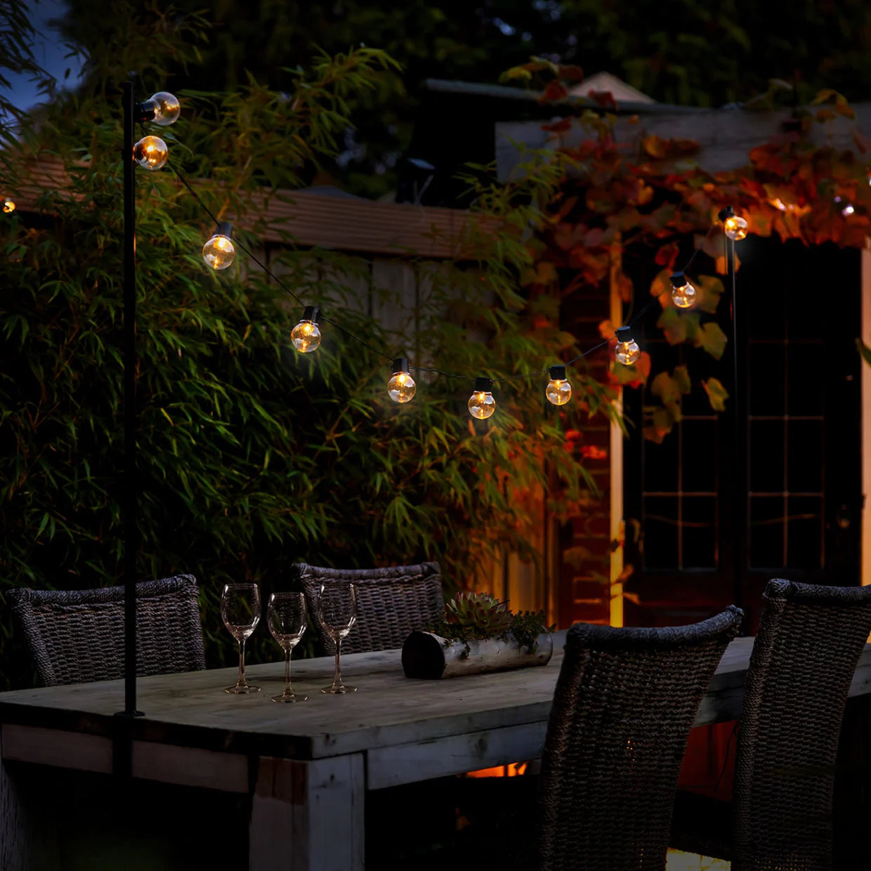 Guirlande de lampe LED solaire de table - guirlande de table de jardin avec  éclairage d'ambiance